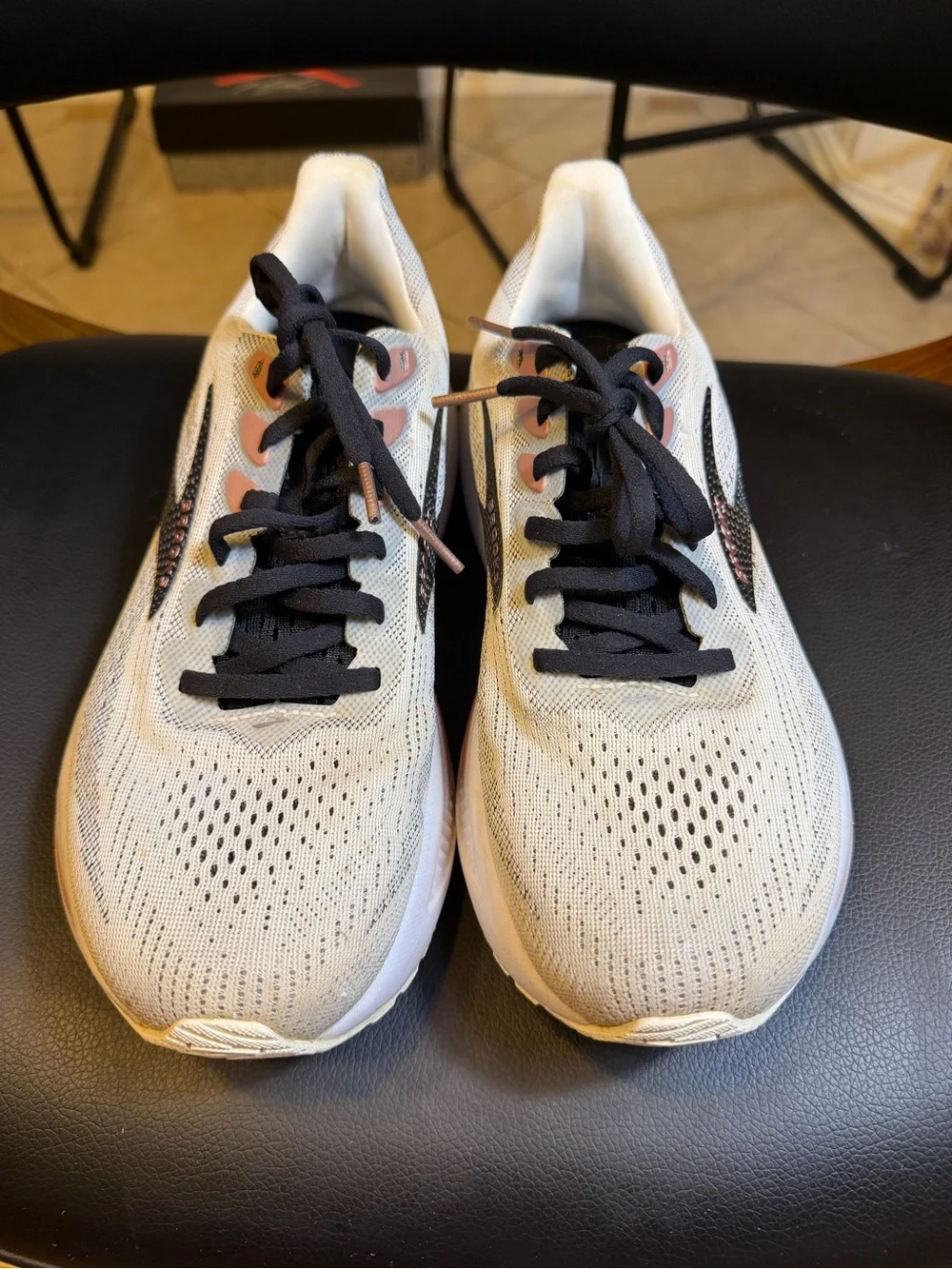 Brooks Ghost 17 Women's Running Shoes White/Black/Rose Gold 8.5 1204311B105